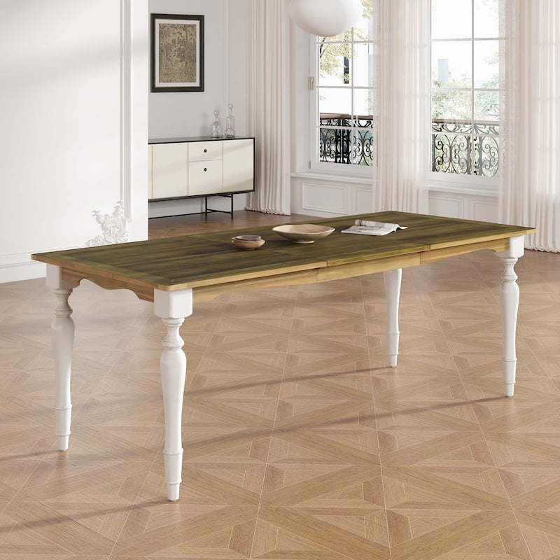 82.7inch Extendable Dining Table with 23.6inch Removable Leaf
