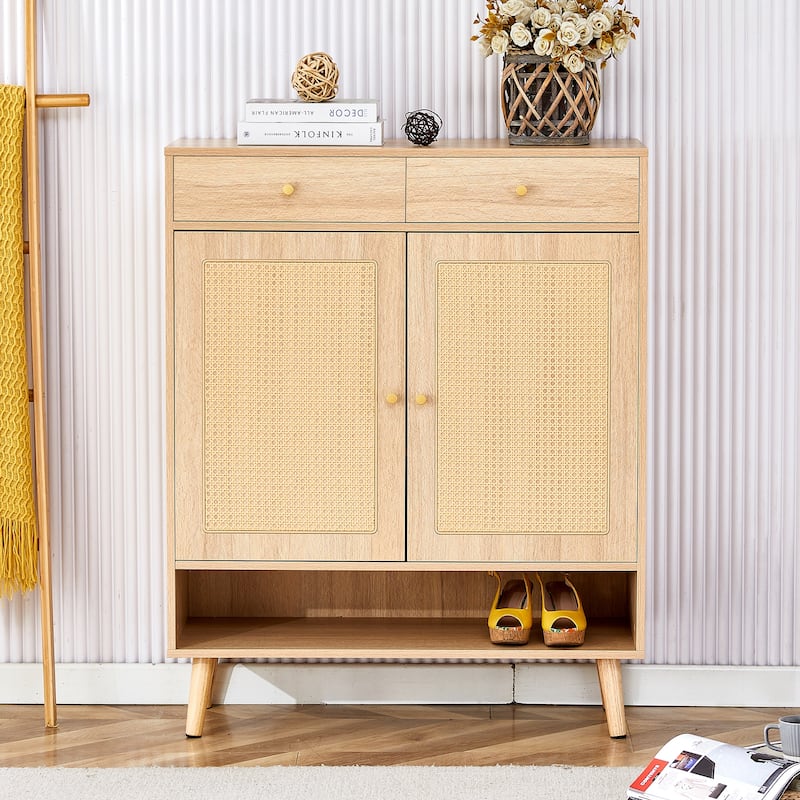 Modern Minimalist Storage Cabinet,Rattan Shoe Cabinet,Bed Top Cabinet,Beautiful Shape