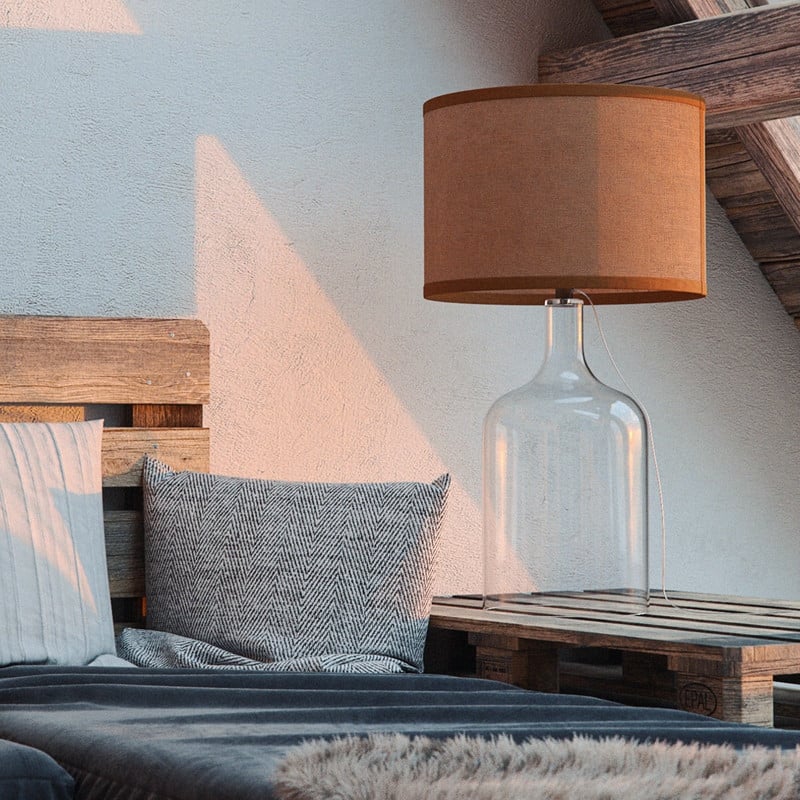 Corsica Clear Glass Finish Table Lamp