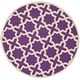 preview thumbnail 56 of 183, SAFAVIEH Handmade Cambridge Trudie Geometric Wool Rug 6' Round - Purple/Ivory - Round