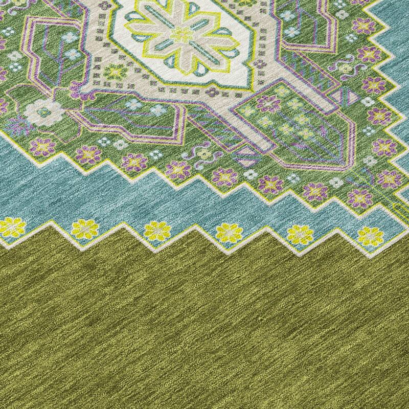 HomeRoots Oriental Traditional Rectangle Outdoor Rug