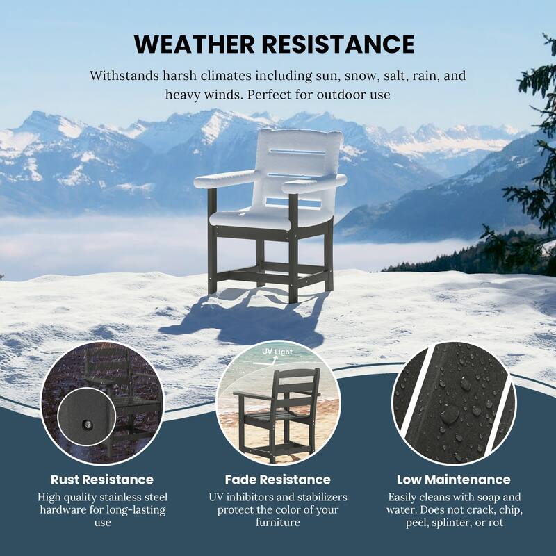 Polytrends Shoreside Patio Dining Arm Chair