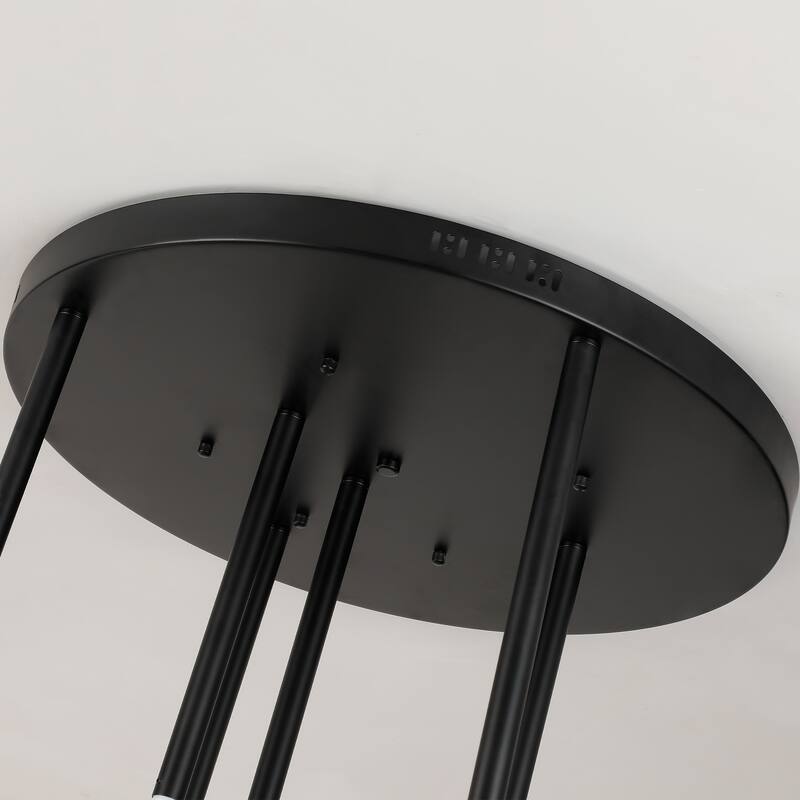 4-Light Integrated LED Contemporary Multi-Ring Space-Inspired Metal Chandelier