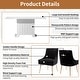 preview thumbnail 39 of 65, 7-Piece Clihome High-gloss Extendable Table Velvet Chair Dining Set