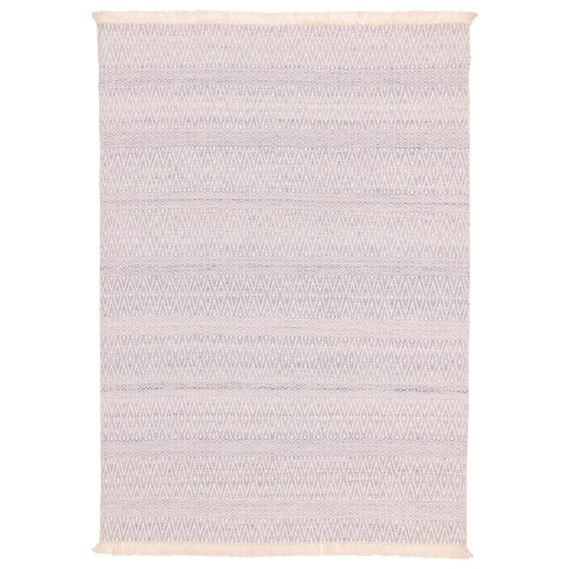 ECARPETGALLERY Flat-Weave Nevada Light Denim Blue Wool Kilim - 5'2 x 7'4