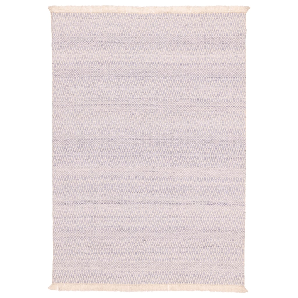 ECARPETGALLERY Flat-Weave Nevada Light Denim Blue Wool Kilim - 5'2 x 7'4