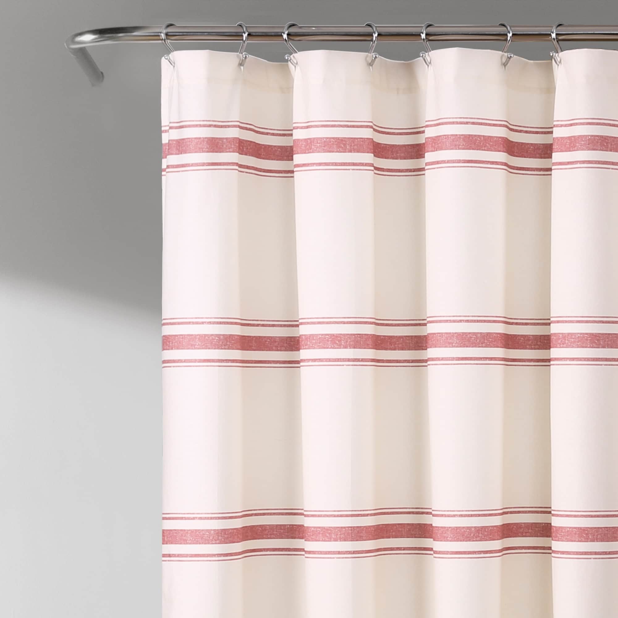 Farmhouse Stripe Shower Curtain by Lush Decor Rustic Bathroom Decor-image