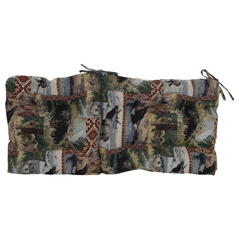 Tapestry Tufted Seat/Back Chair Cushion (Multiple Sizes)