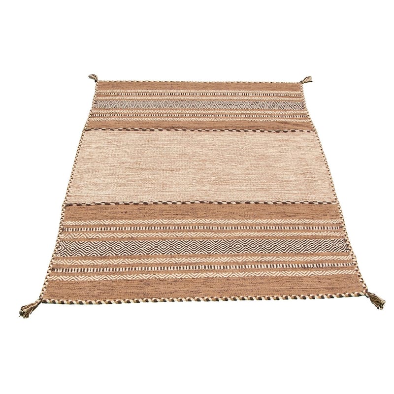 ECARPETGALLERY Arizona Flat-weave Wool Kilim Area Rug