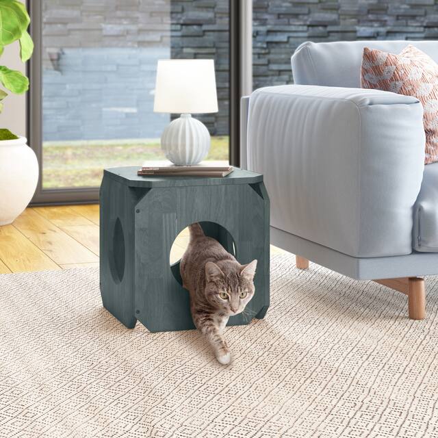 Carson Carrington Shorewood Cat Hut Cube/Stool