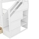 preview thumbnail 10 of 9, Twin Bunk Bed with Convertible Desk and Playhouse Design, White