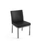 preview thumbnail 3 of 125, Amisco Perry Dining Chairs (Set of 2) Charcoal Black Faux Leather / Glossy Grey Metal