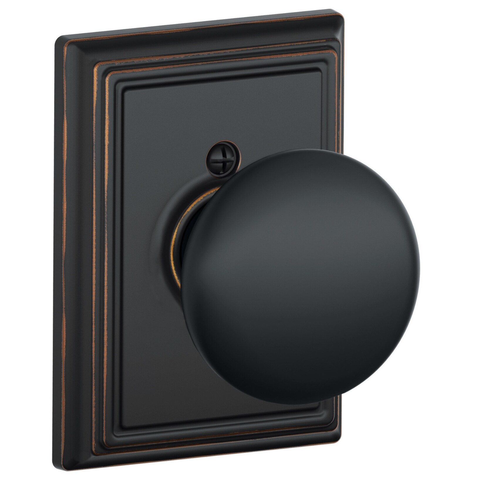 Schlage F170 Ply Add Plymouth Non Turning One Sided Dummy Door Knob With Decorative Addison Rosette Overstock 16081805