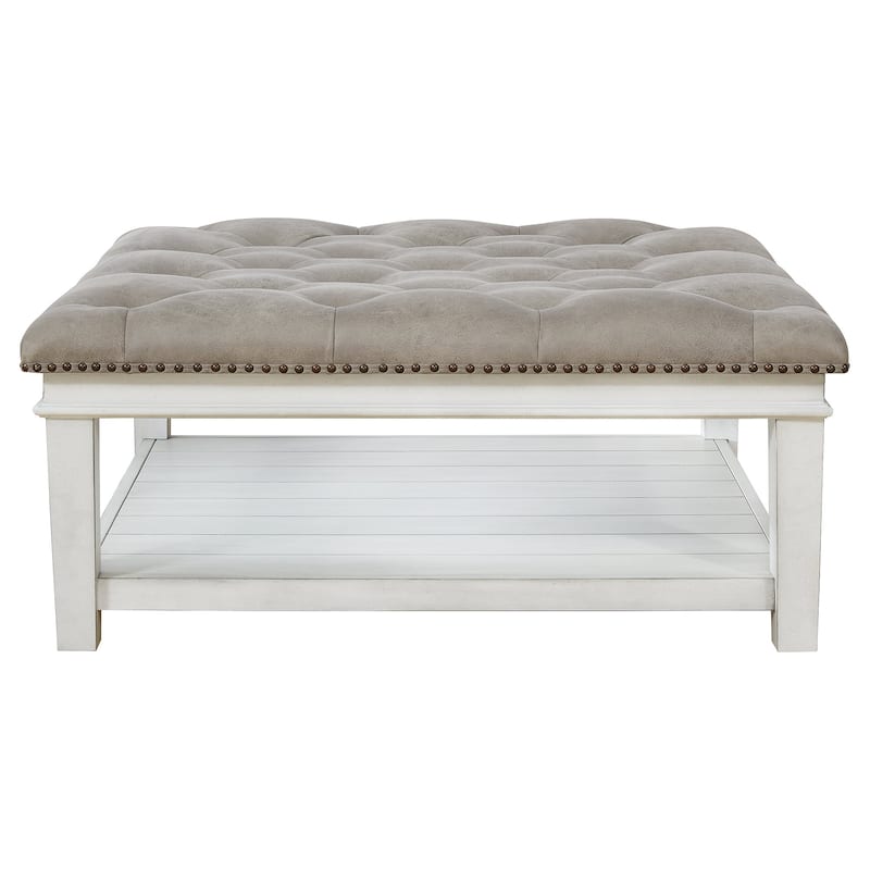 Kanwyn Upholstered Ottoman Cocktail Table - 40"W x 40"D x 18"H