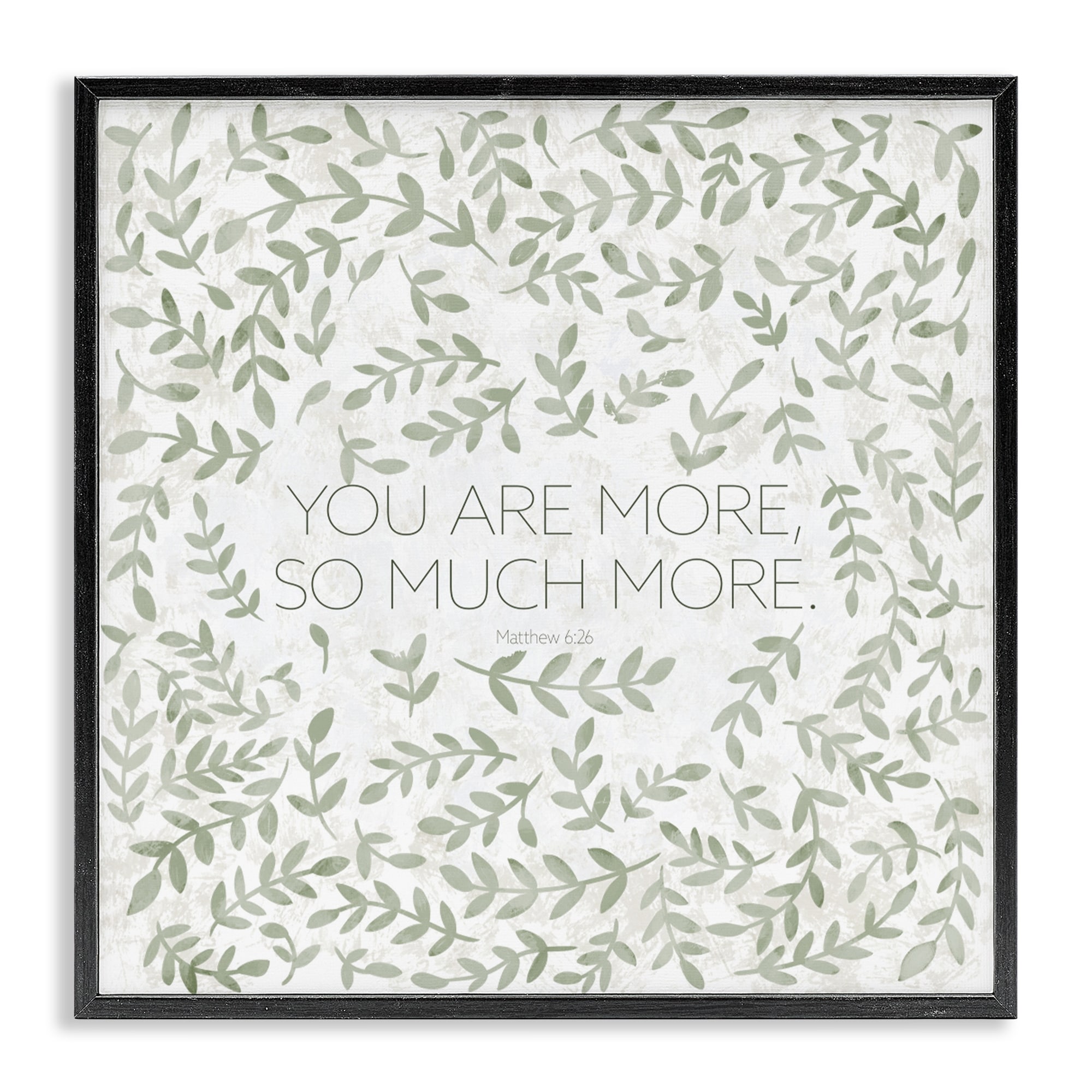Stupell Curved Ivy Sprigs Proverb Framed Giclee Art Design By SD Graphics Studio