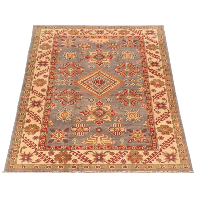 ECARPETGALLERY Hand-knotted Finest Ghazni Grey Wool Rug - 3'10 x 6'0