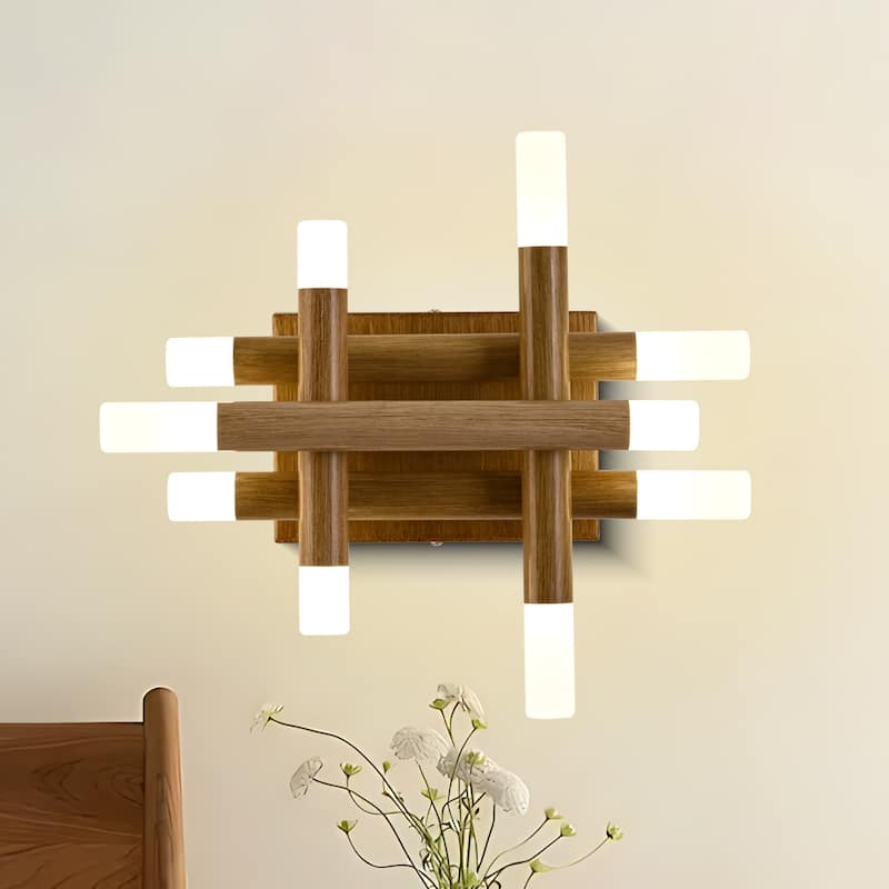 Bella Depot Wall Light Farmhouse Dimmable LED Sconce with Remote 13" x12"