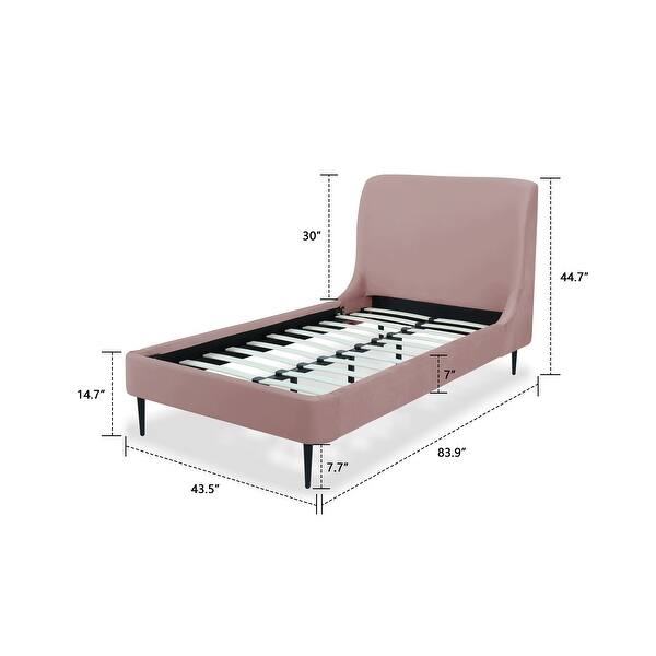 Heather Upholstered Velvet Bed - Bed Bath & Beyond - 43770756