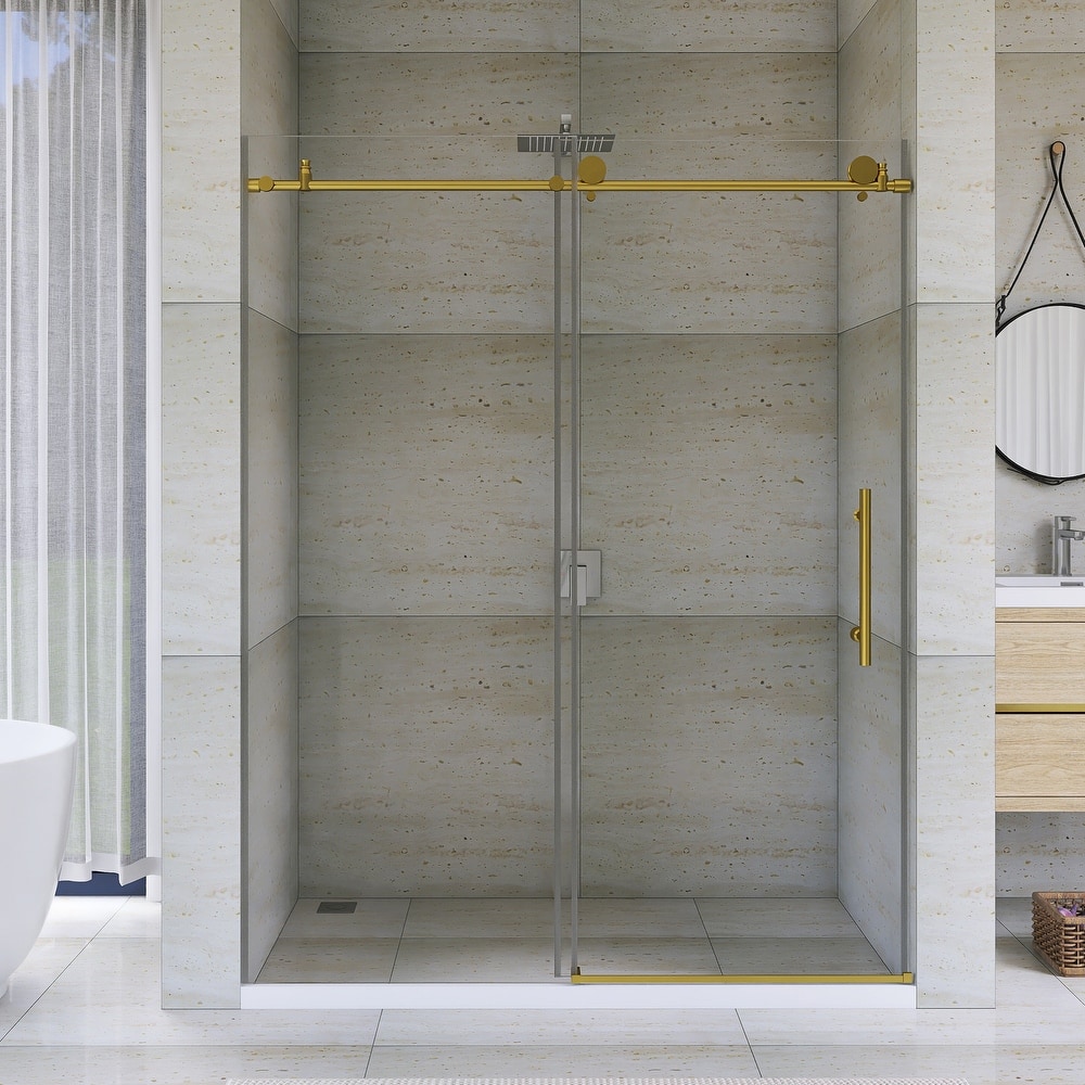 60" x 76" Sliding Frameless Shower Door - 60'' x 0.31'' x 76''
