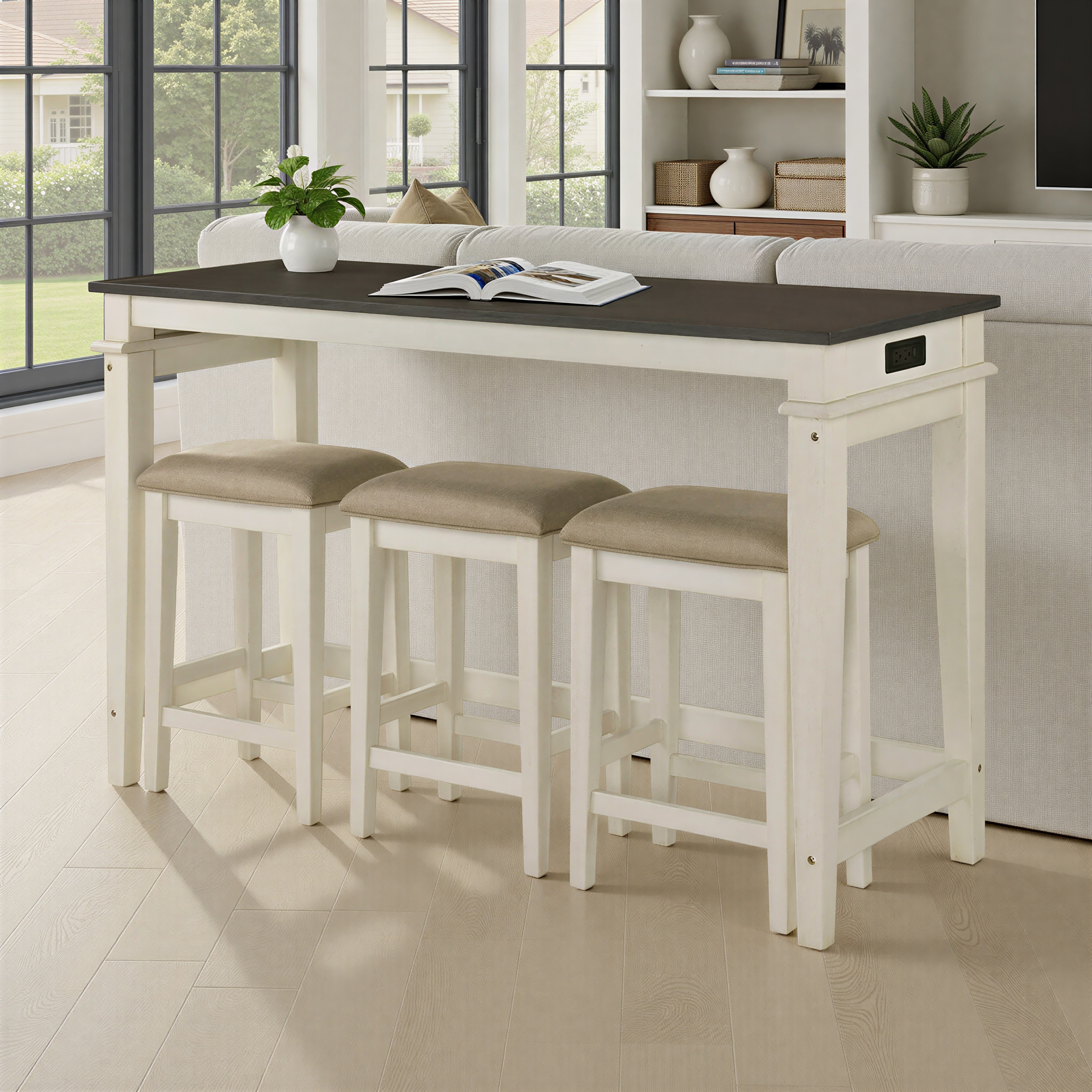 Verve 36.5"H 4-Piece Pack Counter Height Sets, Seats 3