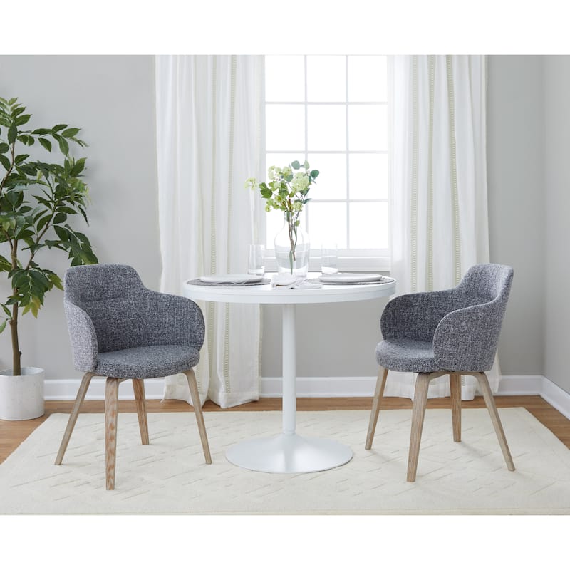 Carson Carrington Iglabo Upholstered Dining Chair with Bent Wood Legs (Set of 2)