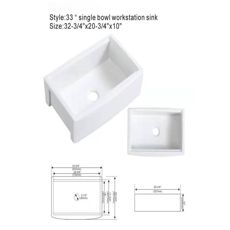 Farmhouse Sink Workstation Single Bowl Farm Kitchen Sink