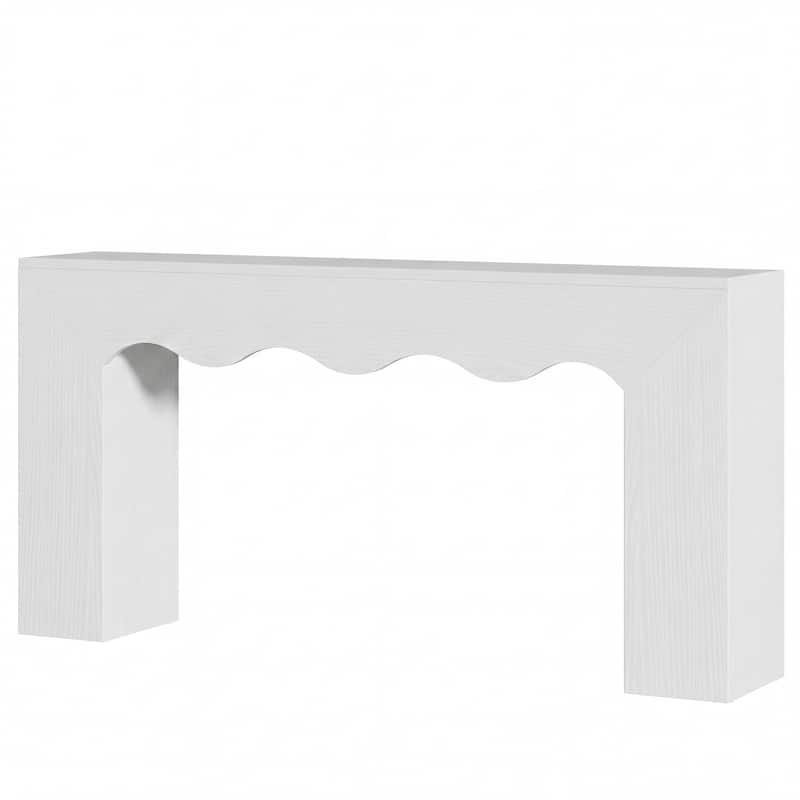 63” Farmhouse Console Table Narrow Hallway Stand for Entryway Living Room Brown