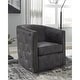 preview thumbnail 1 of 4, Brentlow Distressed Black Swivel Chair
