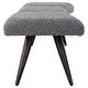 preview thumbnail 5 of 6, Uttermost Bowtie Charcoal Fabric Bench - 18'' H X 72.5'' W X 20'' D