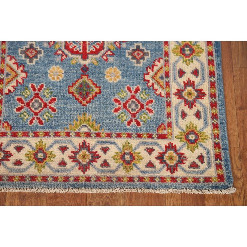Traditional Blue Kazak Oriental Foyer Rug Handmade Wool Carpet - 2'0"x 3'0"