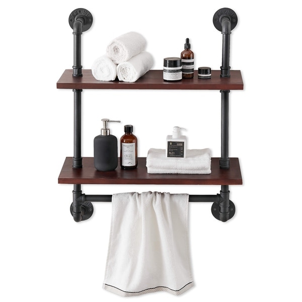 Industrial Pipe Shelving 2 Tier Iron Pipe Shelves Industrial