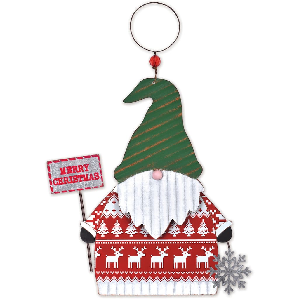 Sweater Gnome Ornament -Set of 2