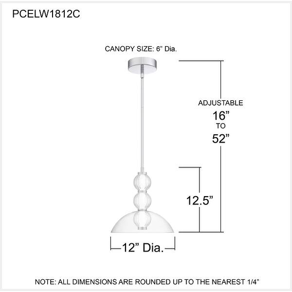 Elway Integrated LED Polished Chrome Pendant