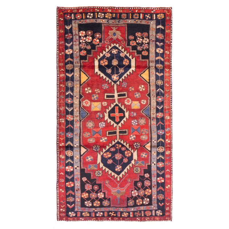 ECARPETGALLERY Hand-knotted Konya Anatolian Red Wool Rug - 4'5 x 8'2
