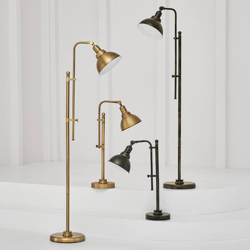 CO-Z 65" Rustic Pharmacy Task Floor Lamp with Adjustable Metal Shade