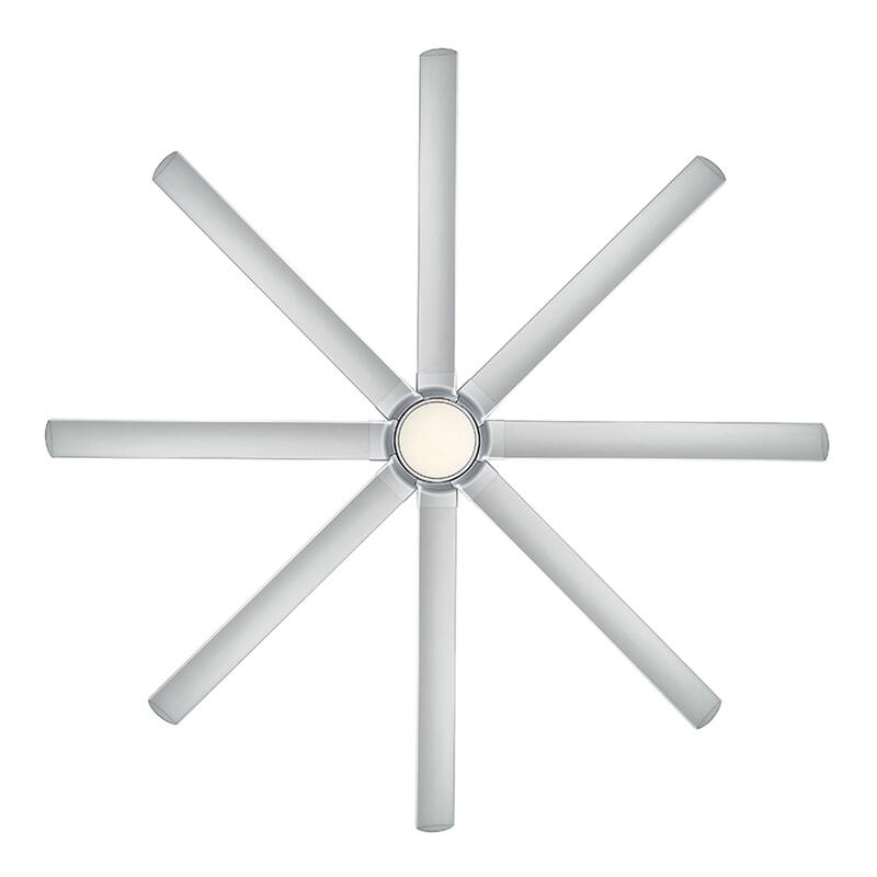 Hydra 96 Inch Eight Blade Indoor / Outdoor Smart Ceiling Fan with Six Speed DC Motor and LED Light.
