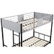 preview thumbnail 9 of 12, Durable Twin Over Twin Separatable Metal Bunk Bed with Vent Board,Safety Guardrail