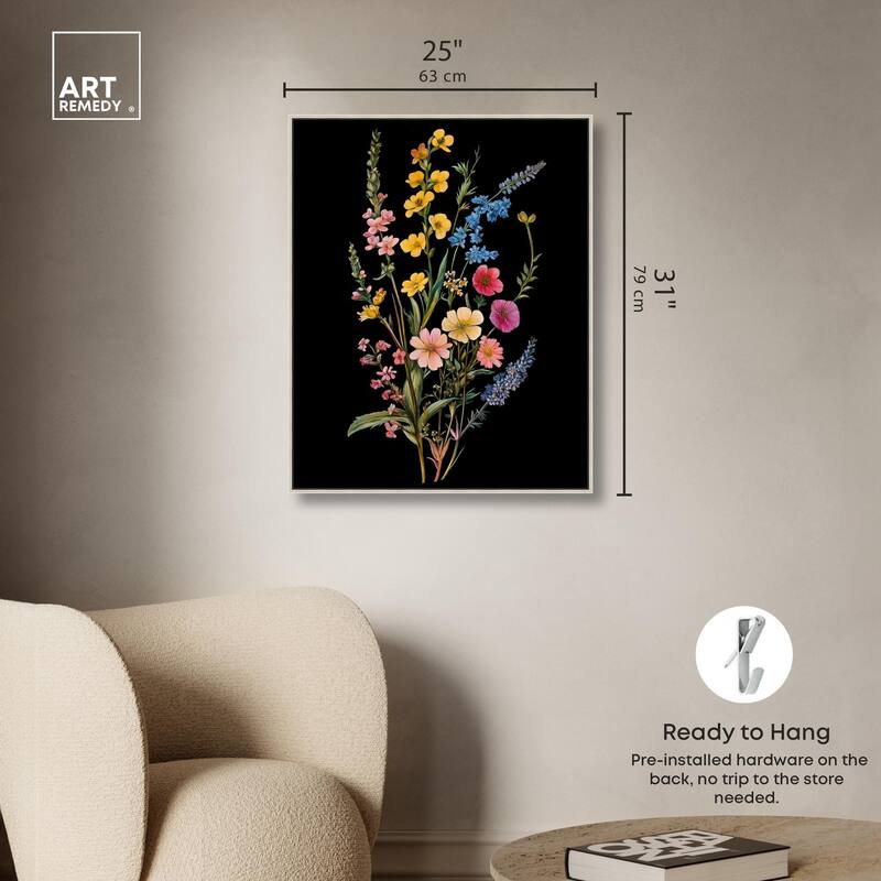 Darkling Daisies I Canvas by Art Remedy