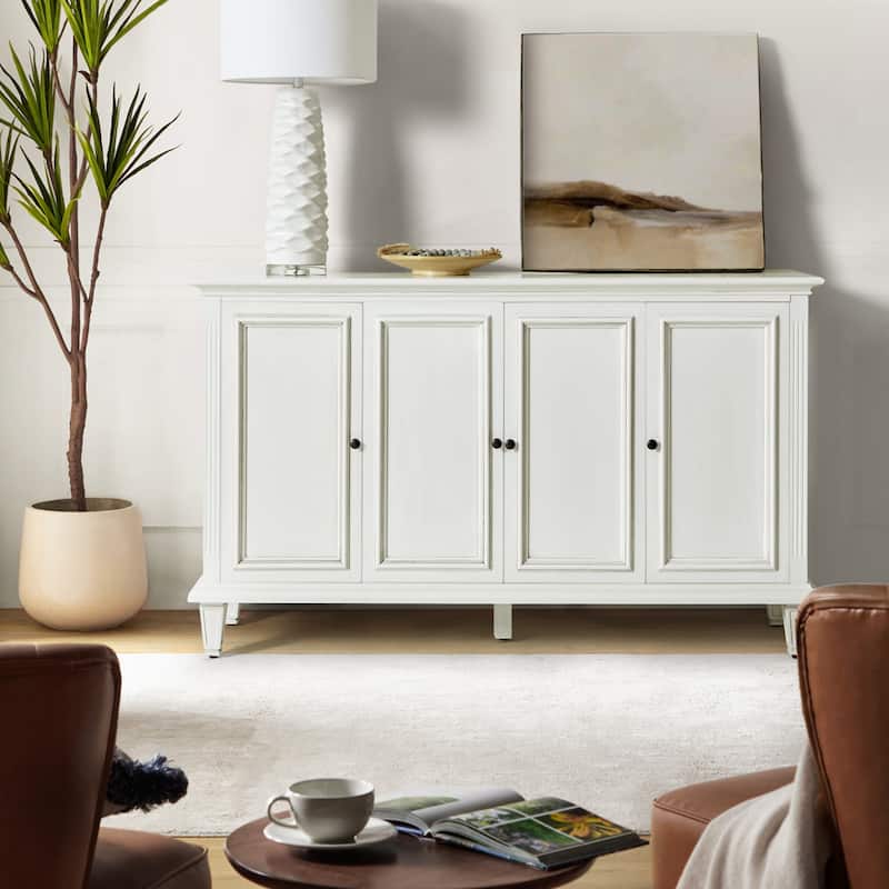 Erwin Traditional 58" Wide Sideboard with Wine Bottle Storage by HULALA HOME