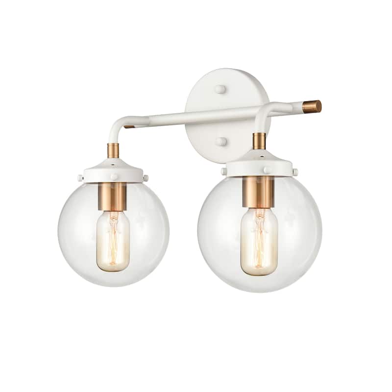 Elk Home Boudreaux Matte White With Clear Glass Vanity Light