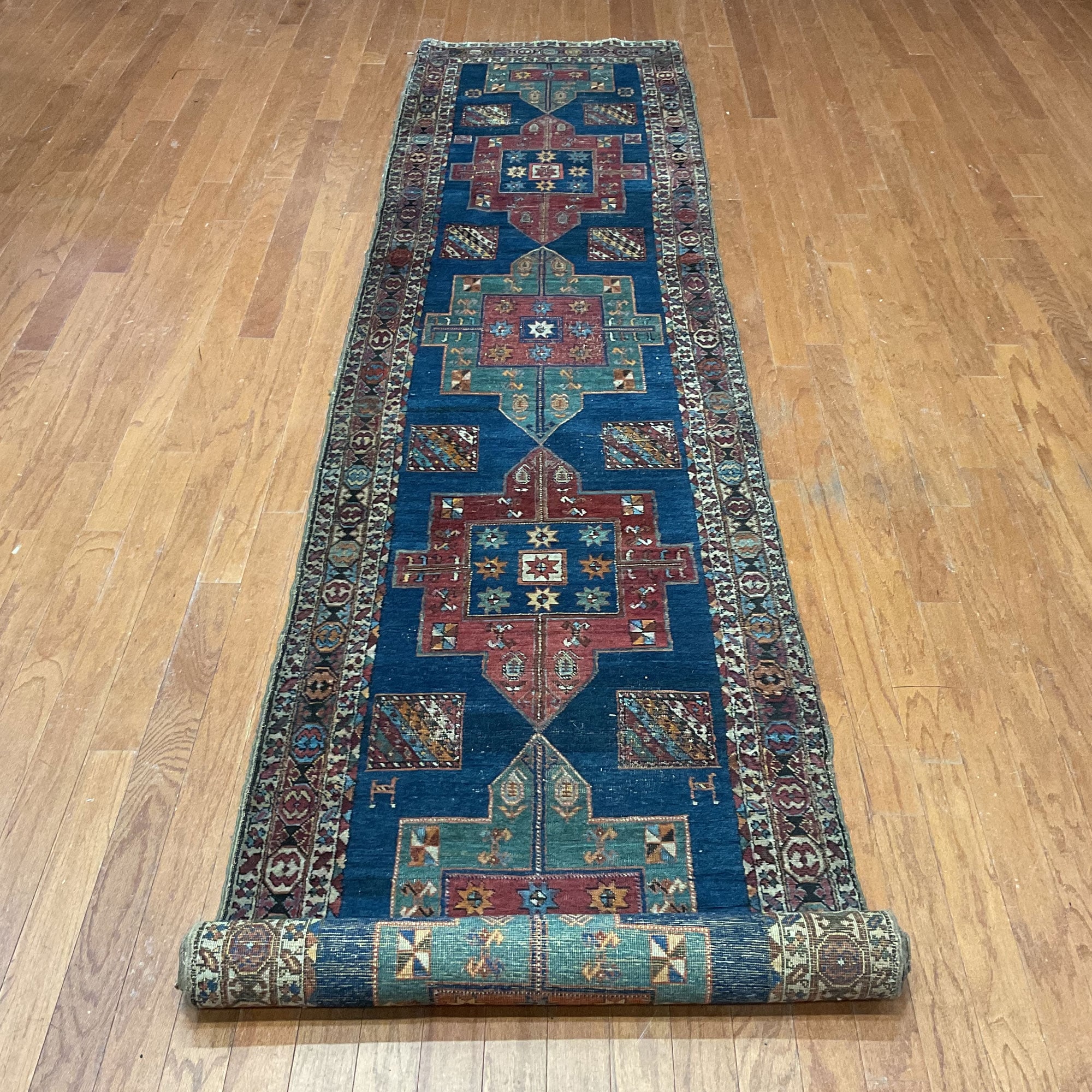 HERAT ORIENTAL Antique 1890s Handmade Bakhshayesh Wool Runner - 2'9" x 12'6"