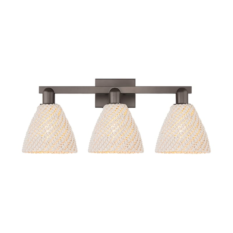 Innovations Lighting 716-3W-11-26 Natural Ballston Dome Vanity Natural - Oil Rubbed Bronze / Natural