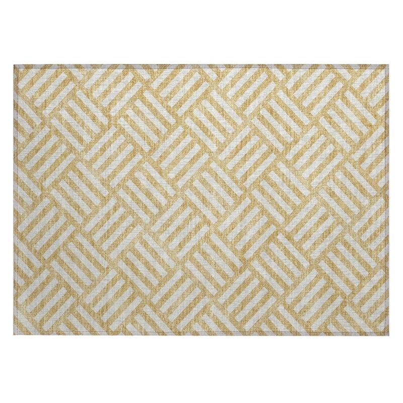 Machine Washable Indoor/ Outdoor Chantille Contemporary Geo Rug