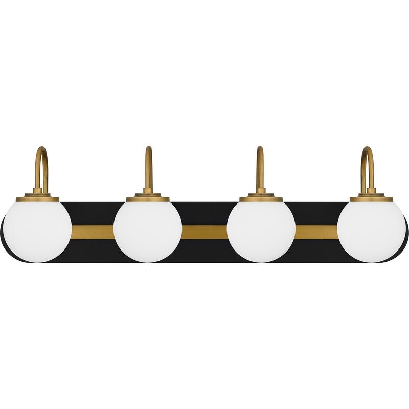 Desmond 4-Light Matte Black Bath Light