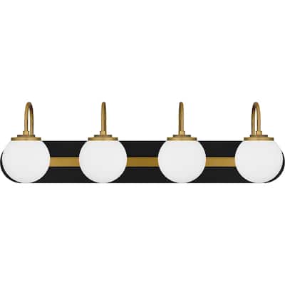 Desmond 4-Light Matte Black Bath Light
