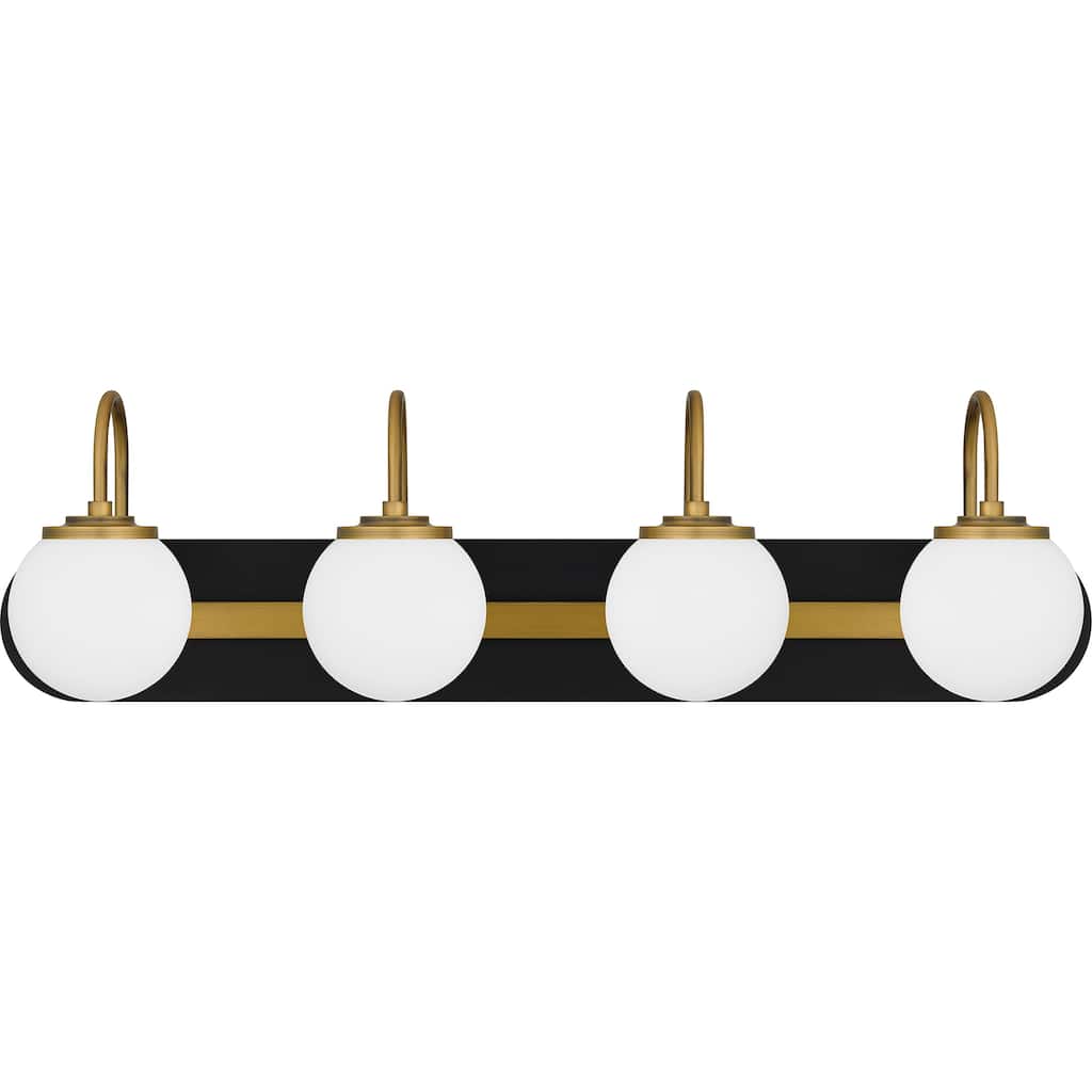 Desmond 4-Light Matte Black Bath Light