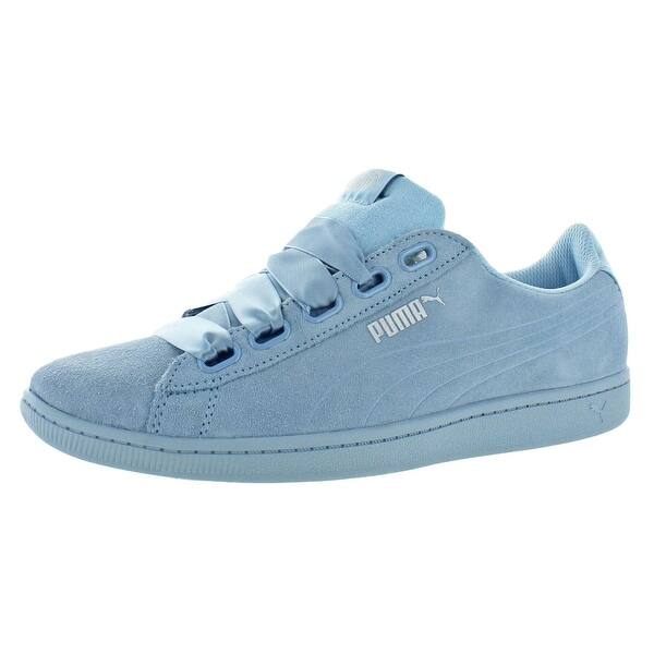 Shop Puma Womens Vicky Ribbon Fashion Sneakers Suede Softfoam