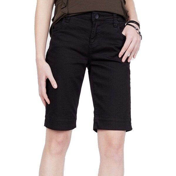 womens black walking shorts
