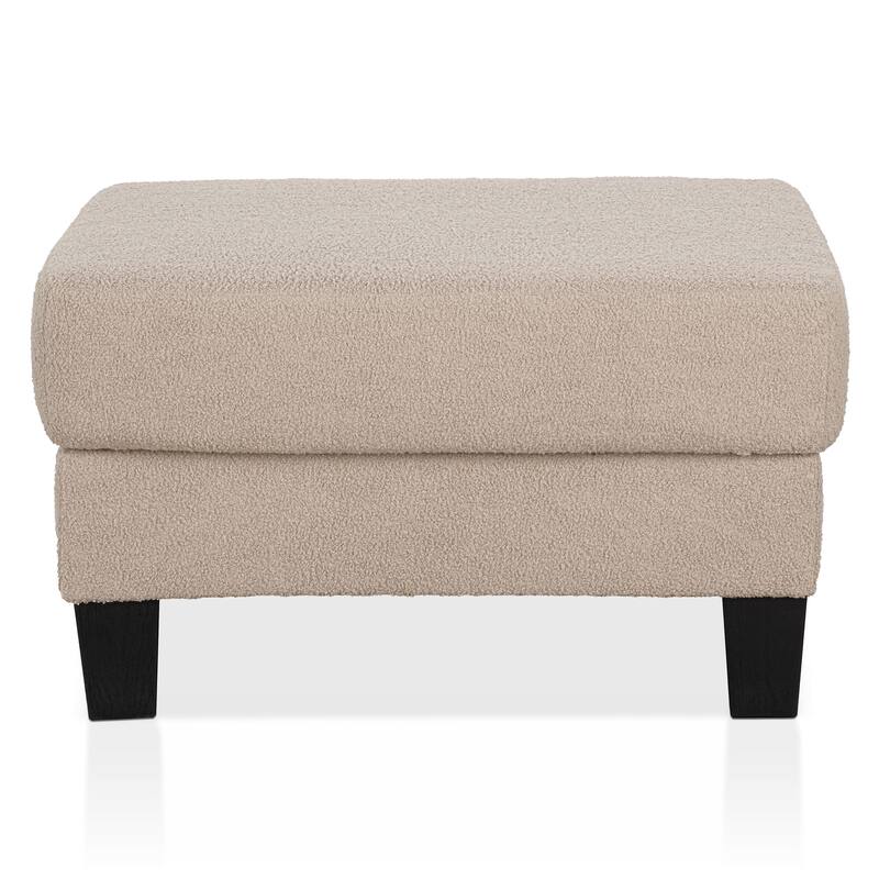 Furniture of America Xenia Modern Boucle Ottoman with Storage