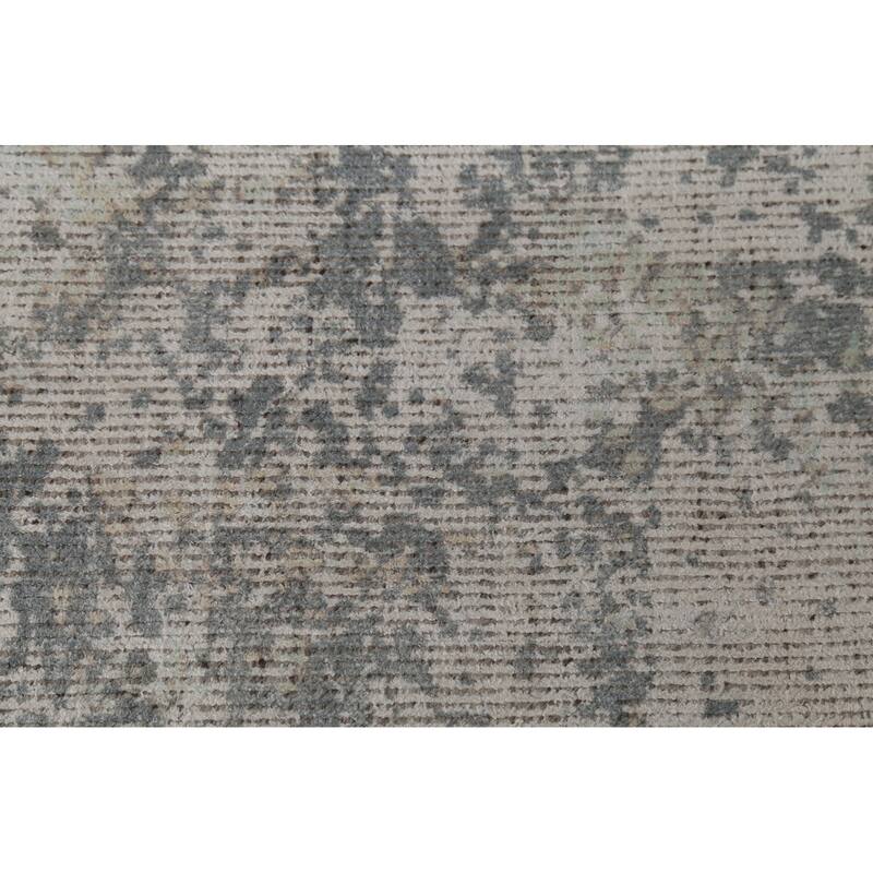 All-Over Abstract Indian Area Rug Hand-Knotted Wool Carpet - 8'0"x 11'5"